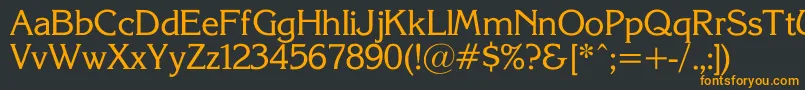 Шрифт KorinnaSuRegular – оранжевые шрифты на чёрном фоне