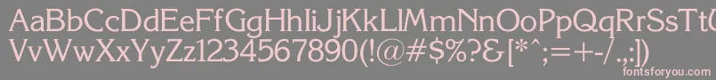 More about KorinnaSuRegular Font KorinnaSuRegular Font – Pink Fonts on Gray Background