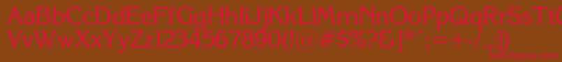 KorinnaSuRegular Font – Red Fonts on Brown Background
