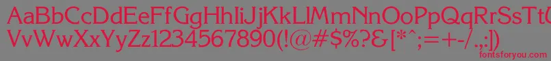 KorinnaSuRegular Font – Red Fonts on Gray Background