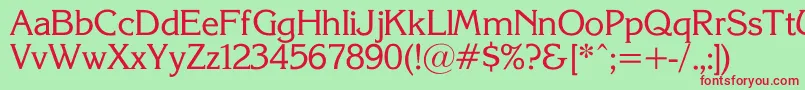 KorinnaSuRegular Font – Red Fonts on Green Background