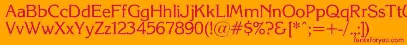 KorinnaSuRegular Font – Red Fonts on Orange Background