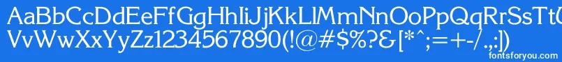 KorinnaSuRegular Font – White Fonts on Blue Background