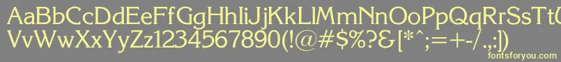 KorinnaSuRegular Font – Yellow Fonts on Gray Background