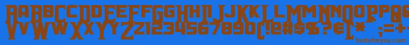 IndianaBold Font – Brown Fonts on Blue Background