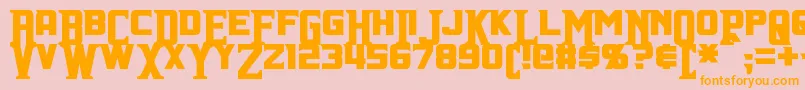 IndianaBold Font – Orange Fonts on Pink Background