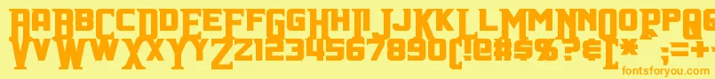 IndianaBold Font – Orange Fonts on Yellow Background