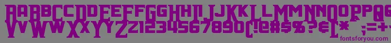 IndianaBold Font – Purple Fonts on Gray Background