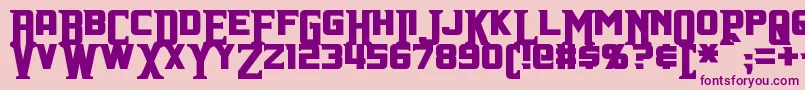 IndianaBold Font – Purple Fonts on Pink Background