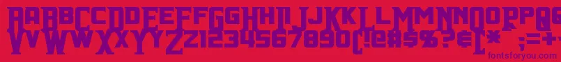 IndianaBold Font – Purple Fonts on Red Background