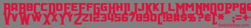 IndianaBold Font – Red Fonts on Gray Background