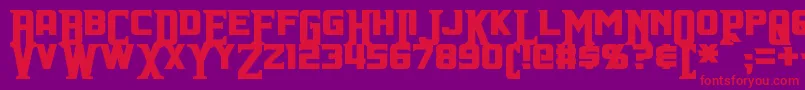 IndianaBold Font – Red Fonts on Purple Background