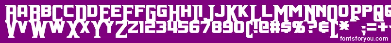 IndianaBold Font – White Fonts on Purple Background