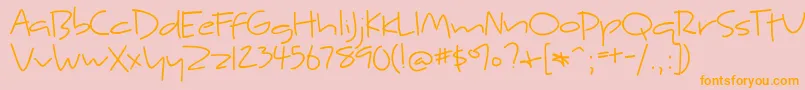 BmdKyneMorgan Font – Orange Fonts on Pink Background