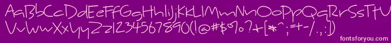 BmdKyneMorgan Font – Pink Fonts on Purple Background