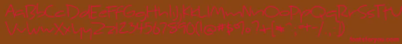 BmdKyneMorgan Font – Red Fonts on Brown Background