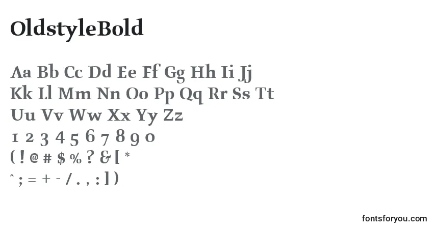 OldstyleBold Font – alphabet, numbers, special characters