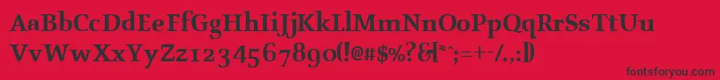 OldstyleBold Font – Black Fonts on Red Background