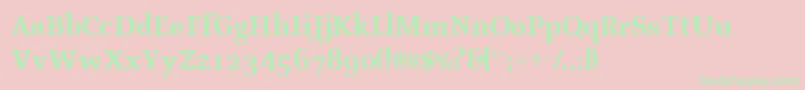 OldstyleBold Font – Green Fonts on Pink Background