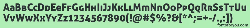Weitere Informationen zur AllerdisplayStdRg-Schriftart AllerdisplayStdRg-Schriftart – Schwarze Schriften auf grünem Hintergrund