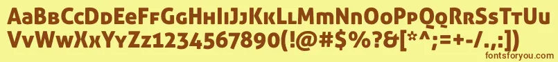 AllerdisplayStdRg Font – Brown Fonts on Yellow Background