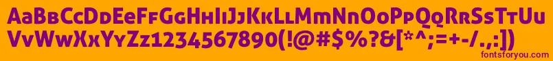 AllerdisplayStdRg Font – Purple Fonts on Orange Background