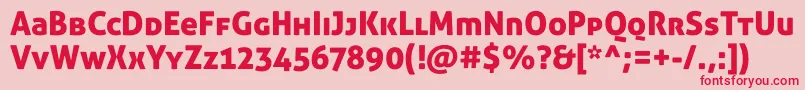 AllerdisplayStdRg Font – Red Fonts on Pink Background