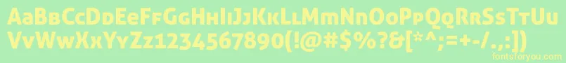 AllerdisplayStdRg Font – Yellow Fonts on Green Background