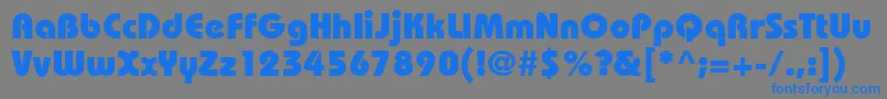 BaronblackdbBold Font – Blue Fonts on Gray Background