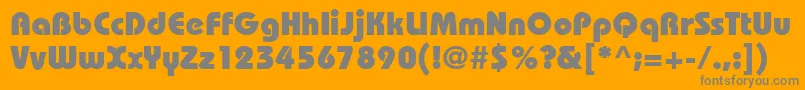 フォントBaronblackdbBold – オレンジの背景に灰色の文字