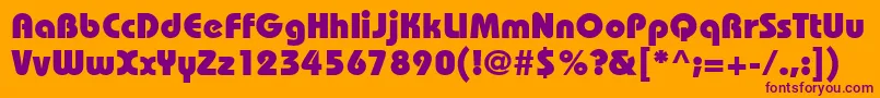 BaronblackdbBold Font – Purple Fonts on Orange Background