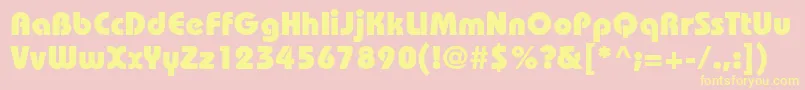 BaronblackdbBold Font – Yellow Fonts on Pink Background