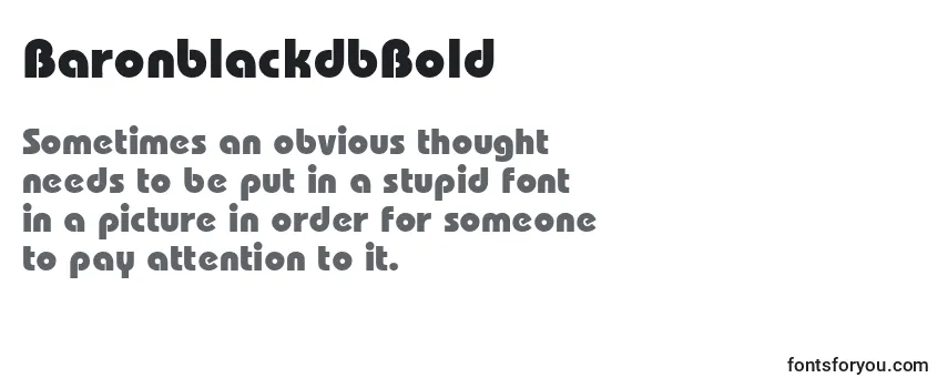 BaronblackdbBold Font