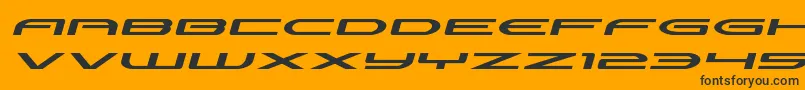 フォントAntietamxtraexpandital – 黒い文字のオレンジの背景