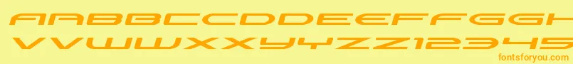 Antietamxtraexpandital Font – Orange Fonts on Yellow Background