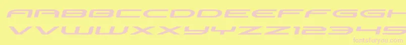 Antietamxtraexpandital Font – Pink Fonts on Yellow Background