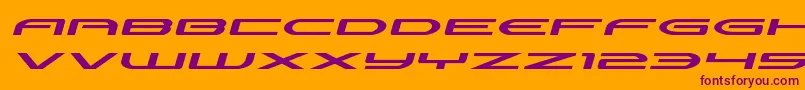 Antietamxtraexpandital Font – Purple Fonts on Orange Background