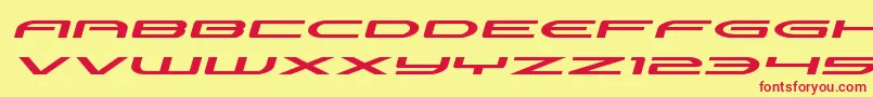 Antietamxtraexpandital Font – Red Fonts on Yellow Background