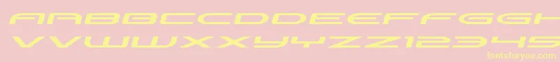 Antietamxtraexpandital Font – Yellow Fonts on Pink Background