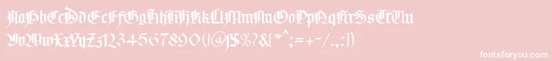 KlGotic2Db Font – White Fonts on Pink Background