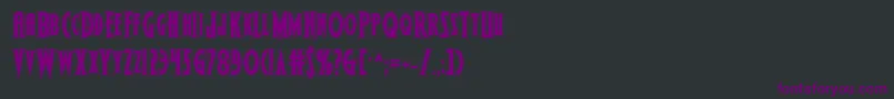 Шрифт Wolfsbane2iiacad – фиолетовые шрифты на чёрном фоне