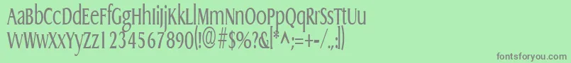 フォントGriffoncondensedRegular – 緑の背景に灰色の文字