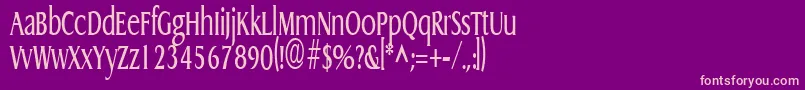 GriffoncondensedRegular Font – Pink Fonts on Purple Background
