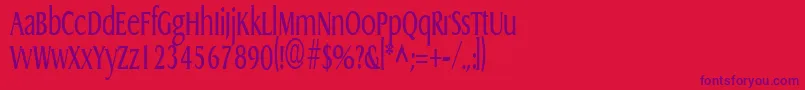 Czcionka GriffoncondensedRegular – fioletowe czcionki na czerwonym tle