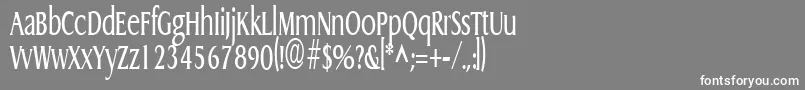 フォントGriffoncondensedRegular – 灰色の背景に白い文字