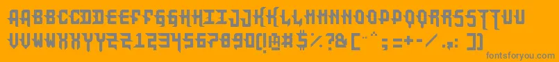 Darkpix Font – Gray Fonts on Orange Background