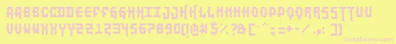 Darkpix Font – Pink Fonts on Yellow Background