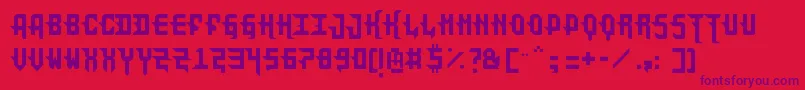 Darkpix Font – Purple Fonts on Red Background