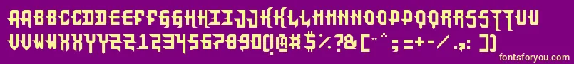 Darkpix Font – Yellow Fonts on Purple Background