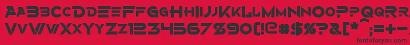 AlternityBold Font – Black Fonts on Red Background